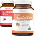 Uložiť $4 (11% Off) - Kúpiť Organic Ashwagandha & Berberine HCL+ - Príroda Synergy Duo - Berberine (60 Kapsule) - Organické Ashwagandha Root Powder 1350mg Serve (120 tabliet) Prírodné Adrenal Pomocník