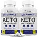 (2 balenia) Keto Thrive Keto ACV Pills 1275MG Keto Support Blend Capsule Alternative to Keto ACV Gummies Formulated with Apple Cider Ocogar Extra Virgin Olive Oil Powder Green Tea Leaf 120 Kapsule