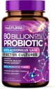 80 miliárd CFU Probiotic - Daily Digestive Gut Health Supplement for Men & Women - Lactobacillus acidophilus, Bifidobacterium & Prebiotics - Non- GMO, Gluten & Dairy Free, Six- Stable - 30 kapsúl