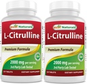 Najlepšie prírodné L-Citrulline 2000mg/Serving - Non-GMO - Gluten Free - 120 Tablety (120 Počet (Stock of 2)