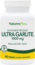 NaturesPlus Ultra Garlite 1000 mg - 90 tabliet - Cesnak so zníženým obsahom Odora - Nutričná podpora pre bezplatnú obranu a imunitné zdravie - trvalé uvoľnenie - 90 porcií