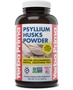 Yerba Prima Psyllium Husks Powder 12 oz - Natural Fiber Supplement - Colon Cleanser - Gut Health - Vegan, Non-GMO, Gluten-Free (Nová značka - Balenie Máj Vary)