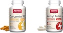 Jarrow Formules Curcumin 95 500 mg a Metyl folate 400mcg Antioxidant a Kardiovaskulárna Zdravotná podpora Dietary Supplement Bundle, 120 a 60 Veggie Kapsule