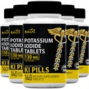 Nature's Fusions Draslík Iodid Tablets (Pack of 5) 130mg - 700 Tablets EXP 10/2032 - YODO Naciente - KI Pills - Yoduro de Potasio