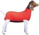 Zobraziť Pro Red Spandex Kozia tuba pre Zobraziť kozy - Zobraziť zásoby hospodárskych zvierat: Kozie obaly a prikrývky