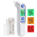 Ušný termometer, Digitálny Ušný termometer pre deti a dospelých, Vysoká presnosť Detský termometer s 1s Výsledok, 3-farebný kódovaný a 30 pamäť Recall, jednoduché použitie, s 21 Jednorazové Probe kryty