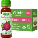 Elixír Shots, vytrvalosť & Wellness Shot s chladom-Pressed 100% organické zložky, Repa, Mrkva, zeler, citrón, Žiadne pridané cukru alebo umelé zložky, 12 Balenie
