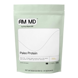 Amy Myers MD Paleo Protein Powder - s kolagénom Peptidy pre zdravie Gut - podporuje vlasy, kožu a nechty - non-GMO, Gluten-free, non-Dairy & More - Vanilla Bean - 19.54 oz (20 Servings)
