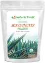 Z Natural Foods Organic Agave Inulin Powder, Natural Fiber Supplement, Prebiotic Superfood Powder for Drinks, Smoothies, and Recepty, Surové, Non-GMO, Vegan, Gluten-free, Kosher, 1 lb