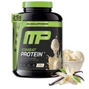MusclePharm Combat Protein Powder, Vanilla Flavor, Palivá Svaly pre produktívne cvičenie, 5 Bielkoviny Zdroje vrátane Srvátkový proteín Izolát a vajcia Albumín, Gluten Free, 4 LB, 52 Servings