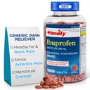 Time-CAP LABS, INC. Včasné Ibuprofen 200 mg 1000 tabliet - Tablety na úľavu od bolesti a zníženie horúčky - pre úľavu od bolesti hlavy, menštruačné bolesti, bolesť zubov, bolesť svalov, bolesť kĺbov a bolesti tela