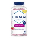 Citracal Calcium Gumies, Vápnik doplnok s vitamínom D3, Podporte zdravie kostí, pre vek 12+, Prírodné Malinová príchuť, 60 Počet