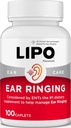 Lipo-Flavonoid Plus Tinitus Relief - Doctor-Recommmended for Ringing Ears - klinicky-Proven Lemon Bioflavonoid Complex s vitamínmi C, B1, B2, B6, B12, & Calcium - 100 Caplets