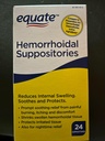 Equate Hemorrhoidal Suppository 24 Ct by Equate
