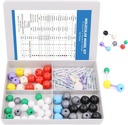 Swpeet 92 ks Chemistry Molecular Model Student and Učiteľ Set, Molecular Model Set for Anorganic & Organic Chemistry - 52 Atoms & 37 Bonds & 3 Orbitals