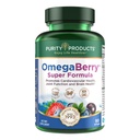 Produkty čistoty OmegaBerry Fish Oil w/vitamin D3 + Organic Acai Super Formula - 1875 mg koncentrovaného, molekulárne destilovaného, ultra Pure Omega-3s 1080 mg EPA + 720mg DHA + 120 mg DPA - 90 Počet
