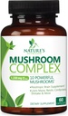 Hubový mozog doplnok 1330 mg - 10 v 1 komplexu s vysokou silou hlienu s Levmi hrivou, Tureckom chvostom, Reishi, Cordyceps, Chaga a mozog Nootropný komplex pre podporu pamäte a Focus - 60 kapsúl