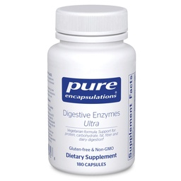 Pure Encapsulations Digestive Enzymes Ultra - Vegetariánska Digestive Enzyme Supplement to Support Protein, Carb, Fiber, and Dairy Digestion* - 180 Kapsule