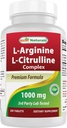 Najlepšie prírodné L-arginín L-citrulín komplex tablety, 250 Počet