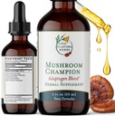 Šampionát hríb Tinktúra - Metabolická podpora, Imunitná podpora, Podpora dýchania, Adaptogén Blend, Tonic Formula, Reishi, Maitake, Bylinné doplnky - 2 Fl Oz