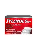 Tylenol 8 Hodina Acetaminofén 650 mg Rozšírené uvoľnenie Caplets, Rýchle Acting Bi-Layer Design, Rýchle & Dlhé Trvalá bolesť Relief pre svalovú hmotu, kĺb, Back & Artritída Aches, Horúčka Redukcia, 100 Počet