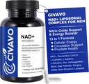 NAD+ Supplement for Men 1000mg, NAD+ with Resveratrol, CoQ10, L-Citrulline & Maca Root 