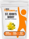 BulkSupplementments.com extrakt z ľubovníka bodkovaného - St. Johns World Supplement, bylinné doplnky pre Mood - Vegan & Gluten Free, 600mg per Serving, 100g (3,5 oz) (Pack of 1)