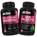 Myo-Inozitol & D-Chiro Inozitol Saw Palmetto - 40:1 Ratio Hormone Balance for Women - Saw Palmetto for Women Hair Loss - Supplements to Support Menstrual Cycle & Support Female Health