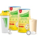 Almased Meal Replacement Shakes for Weight Loss - Protein Powder - Starter Kit (Almond Vanilla Flavor, 2 plechovky 17,6 oz + Shaker Fľaša + Scoop)