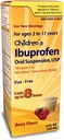 Taro Detská ibuprofén perorálna suspenzia 100 mg v 5 ml, 4 Fl Oz, úľava od bolesti a horúčka Redukcia pre veky 2-11 rokov, bez farbív, Berry chuť