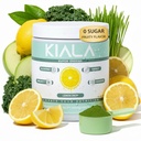 Kiala Nutrition Super Greens, Organic Greens Powder with Spirulina & Chlorella for Digestion, Gut Health, Imunity, Energy, Gluten Free, Vegan, Sugar Free, Spectra Blend, Lemon Drop, 30 Servings