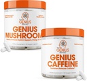 Genius Brand - Genius Mushroom a kofeín doplnok Bundle - Lion's Mane, Reishi a Cordyceps - trvalé uvoľnenie kofeín