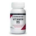 Kirkman Vitamín B-6 50 mg - Hypoalergénne - 100 Vegetariánskych kapsúl - Gluten/Casein Free