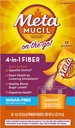 Metamucil Fiber 4-in-1 Psyllium Fiber Supplement Supplement Supplement Sugar-free prášok Jedno-Serve pakety Orange Ochutený nápoj 2 Boxy 30 paketov (Staré)