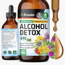 BIO KRAUTER Alkohol Detox Tinktúra - Pečeň Clean Formula - Mlieko Thitle & Dandelion - Pečeň Detox Tekutý extrakt - Alkohol a cukor bez - Vegan kvapky 4 Fl.Oz.