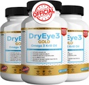 Dry Eye 3 Gold Omega 3 Krill Oil Extra sila, 60 Softgels, Suchá podpora očí, non-GMO, bez lepku, bez cukru (3)