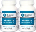 Vitamín D3 Vysoká potencia 5000 IU 100 softgelov v 1 fľaši Balenie 2