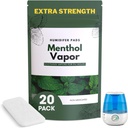 Extra sila [20 balenie] Mentol Eucalyptus zvlhčovače Pads - Univerzálne Vapor Pads for All Vks, Crane, Other Models - Vapopads Replacement - Natural Waterless Vaporizers Pads - Cold / Flu príznaky