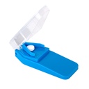 EZY DOSE Pill Cutter a splitter, Safely Cuts Large, Malý a Tiny Pills, Vitamíny, Tablety na polovicu, Presné Jednoduché rezanie, Nerezová oceľ Blade, Cestovanie Size, Jednoduché použitie, Farebné mája, BPA zadarmo