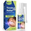 Tinitus Relief pre zvonenie ucha, Tinitus Relief Ušné kvapky, Prírodné tinitus Rëliëf sprej, Znížiť zvuk uší a zlepšiť sluch, 30 ml