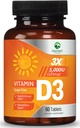 Vitamín D3 5000iu (125 μg) Immuneal Health Support - High Potency Vitamín D Dietary Supplement for Bone, Teeth, Muscle - Nature's VIT D, Vegan, Gluten Free, Malinová príchuť - 60 Žuvacie tablety