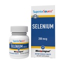Superior Source Selénium 200 mcg - Immune Health Suplement - Selenometionín Tablety Pomoc Ttyroid Gland Funkcia - Doplnok Podpora Recyklácia vitamínu E - 60 Instant Rozpustiť tablety