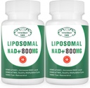 NAD+ Supplement Lipozomálne NAD+ Plus 800MG Nikotínamid Riboside Alternatíva pre bunkovú energiu, zdravé starnutie a svalovú opravu 120 kapsúl (balenie 2)