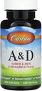 Carlson Labs Vitamín A a D, 10000/400 IU, 300 Softgels
