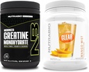 NutraBio Creatin Monohydrate, Neochutený, (300 g) a Clear Wheey Protein Isolate, (Mango Mist) Dodatok Bundle 