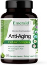 Emerald Labs Anti-Aging Cellular Complex - podporuje zdravé starnutie a zdravie pečene s Setria L-Glutatione, CoQ10, R-Alpha Kyselina lipová, Resveratrol a viac - 60 Rastlinné kapsule (30-Deň dodávky)
