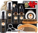 XIKEZAN Brad Sada pre mužov Grooming & Care w/Beard Conditioner, Wash, Oil, Balm, Brush, Comb, Birthday Otcov Valentines Dary pre mužov Otec Manžel priateľ Vianoce Darčeky Muži Stocking Stuffers