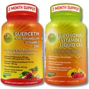 Imunitná podpora Bundle - Quercetin s hypromelínom, vitamín C a zinok + Lipozomálny vitamín C 1100mg 