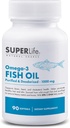 Omega-3 rybí olej - 1000 mg očistený a deodorizovaný z voľne žijúcich rýb s EPA & DHA mastné kyseliny 