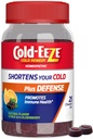 Cold-EEZE Plus Defense Natural Citrus & Elderberry Zinok Žuvacie gély, Homeopatické studené Remedy, skratuje bežné studené príznaky, podporuje imunitné zdravie s Sambucus Nigra, Echinacea & Rose Hips, 25 Ct